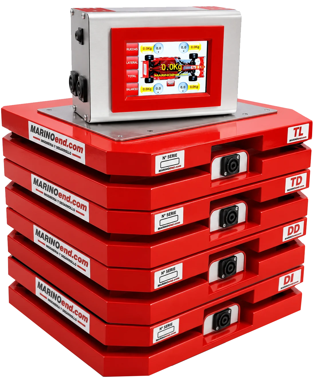 Balanza cableada MarinoEND para autos de competición